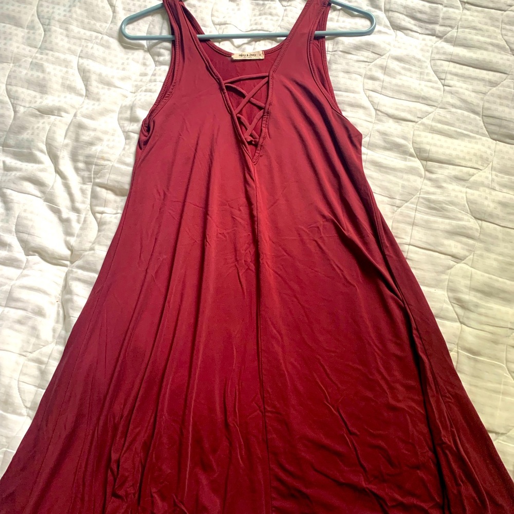 Wine Mikey & Joey boho dress